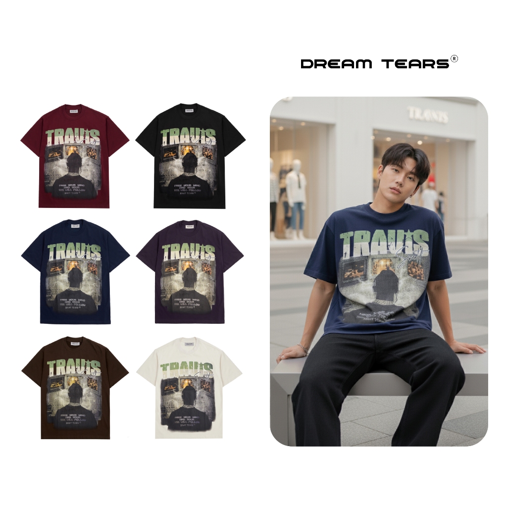 Áo Thun Nam Nữ Dream Tears Cổ Tròn Chất Vải 250Gsm Thoáng Mát AP41