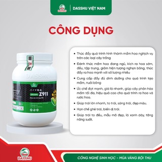 DASSHU Z911 - Phân Bón Hỗ Trợ Ra  Hoa Đều, Nuôi Bông, Ủ Mầm Bông, Dưỡng Hoa, Phân Hóa Mầm Hoa