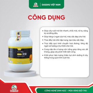 DASSHU X10 - Phân Bón Cho Cây Ăn Trái Hỗ Trợ Nuôi Trái, Sáng Mã Trái , Trái Phát Triển Đều 1KG