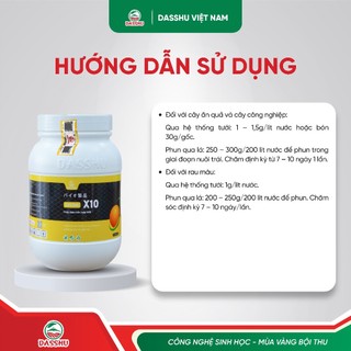 DASSHU X10 - Phân Bón Cho Cây Ăn Trái Hỗ Trợ Nuôi Trái, Sáng Mã Trái , Trái Phát Triển Đều 1KG