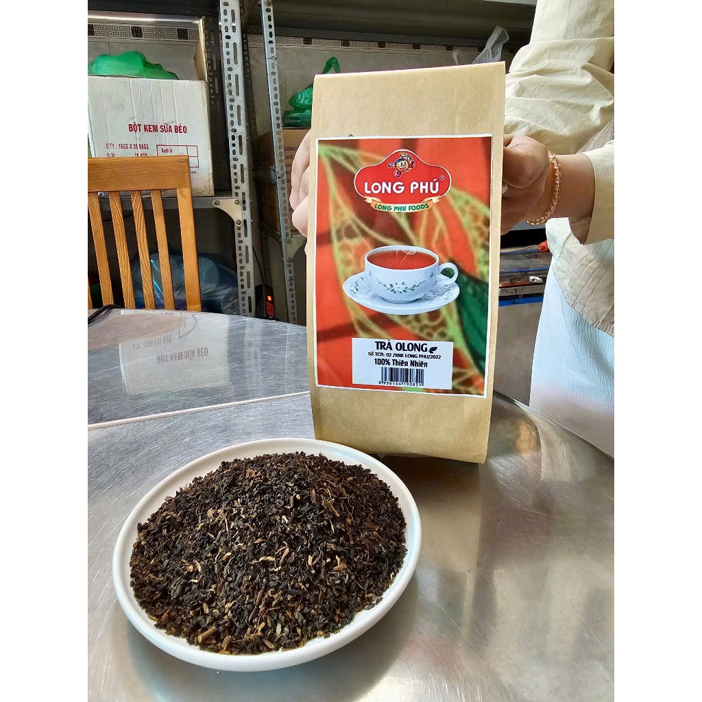 Trà Ô Long Túi Nâu Long Phú Gói 200gr - Nguyên Liệu Trà Sữa, Nước Trà, Thơm Lâu, Đậm Vị
