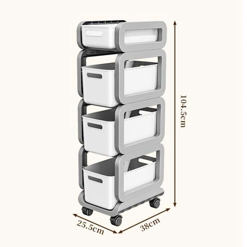 Giá để sách 3 tầng MDM2055, kệ đẩy sách 3 4 5 tầng, kệ để đồ đa năng, kệ đẩy để sách đa năng