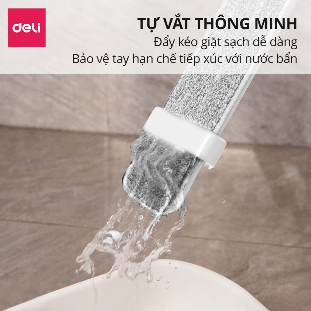 [Outlet S2] Cây lau nhà phun sương DelixVusign tự vắt thông minh cao cấp tiện lợi dễ dàng vệ sinh mọi ngóc ngách