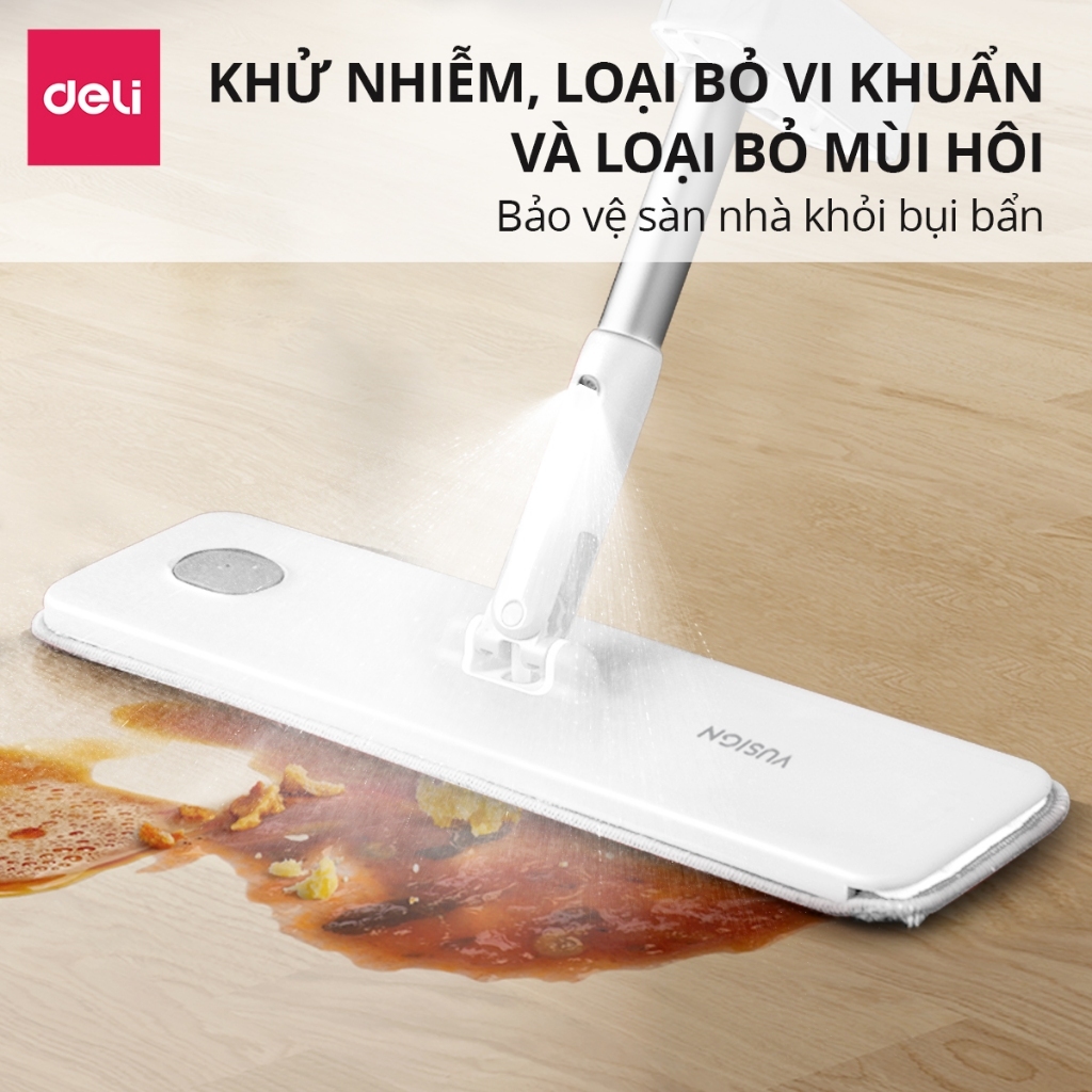 [Outlet S2] Cây lau nhà phun sương DelixVusign tự vắt thông minh cao cấp tiện lợi dễ dàng vệ sinh mọi ngóc ngách