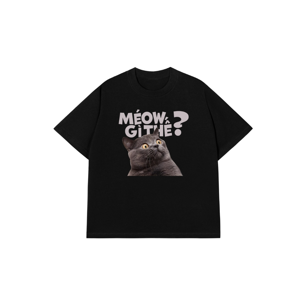 LUON VUITUOI Áo Vớ Vẩn Vui Tươi Áo Thun MÉO GÌ THẾ Cotton 100% Oversize REDLABEL Nam Nữ TS67