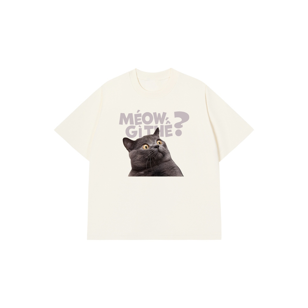 LUON VUITUOI Áo Vớ Vẩn Vui Tươi Áo Thun MÉO GÌ THẾ Cotton 100% Oversize REDLABEL Nam Nữ TS67