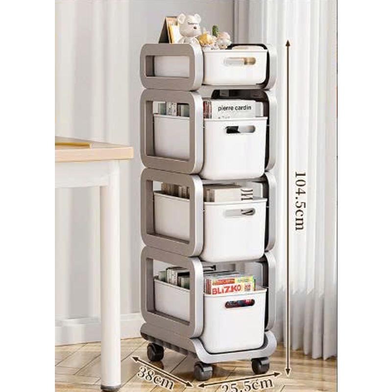 Giá để sách 3 tầng MDM2055, kệ đẩy sách 3 4 5 tầng, kệ để đồ đa năng, kệ đẩy để sách đa năng