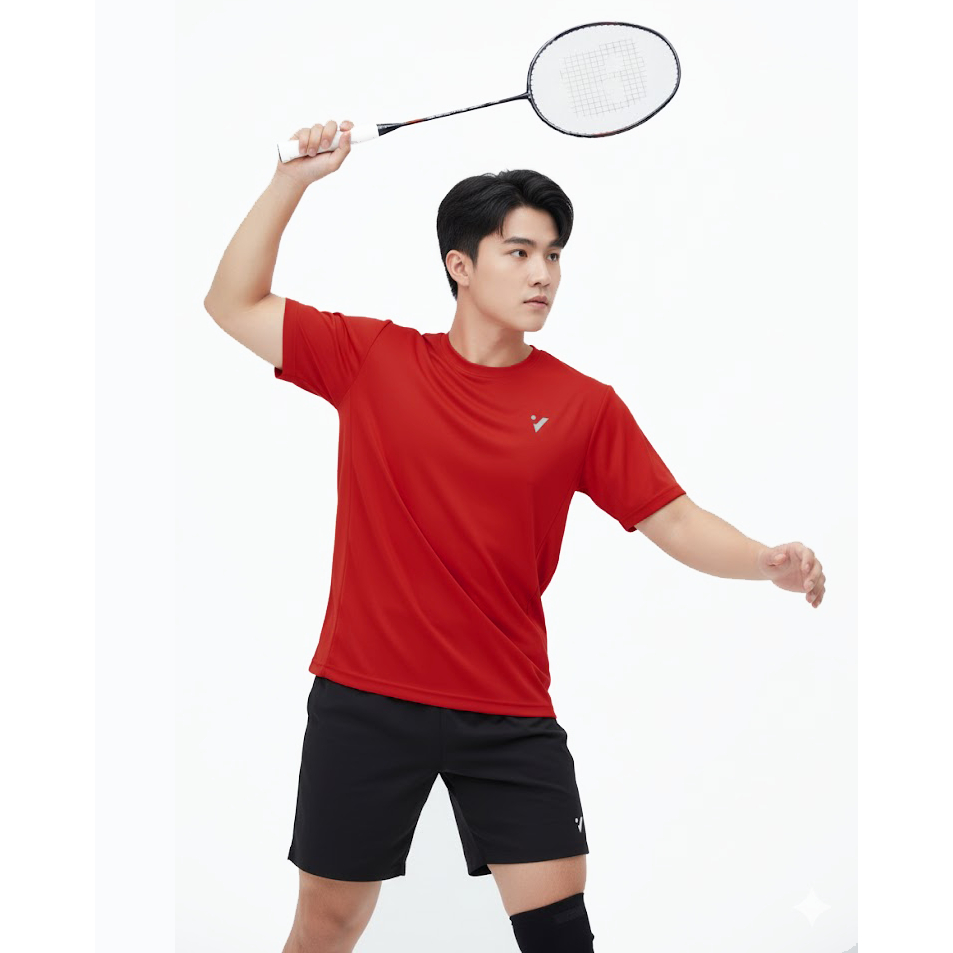 Áo Thun Thể Thao Nam Nữ TRƠN Vsmash Sportwear, Vải Nhanh Khô Thấm Hút Tốt ,Đồ Tập Gym Cầu Lông Đá Banh Pickleball Tennis
