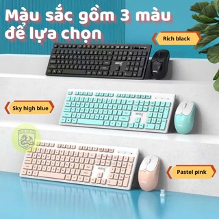 Combo Bàn phím và Chuột Không dây Deiog V68 Wireless 2.4G, Phím nhẹ, Màu sắc Cá tính - Phụ Kiện Nhất Tín
