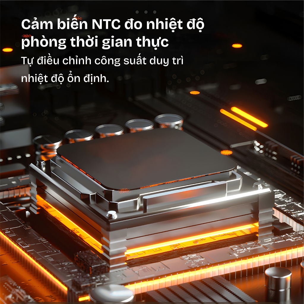 Máy Sưởi Gốm Fujihome FH1950 Nhập Khẩu, Quạt Sưởi PTC Thông Minh Điều Khiển Cảm Ứng Hẹn Giờ Hiệu Ứng Ánh Lửa An Toàn