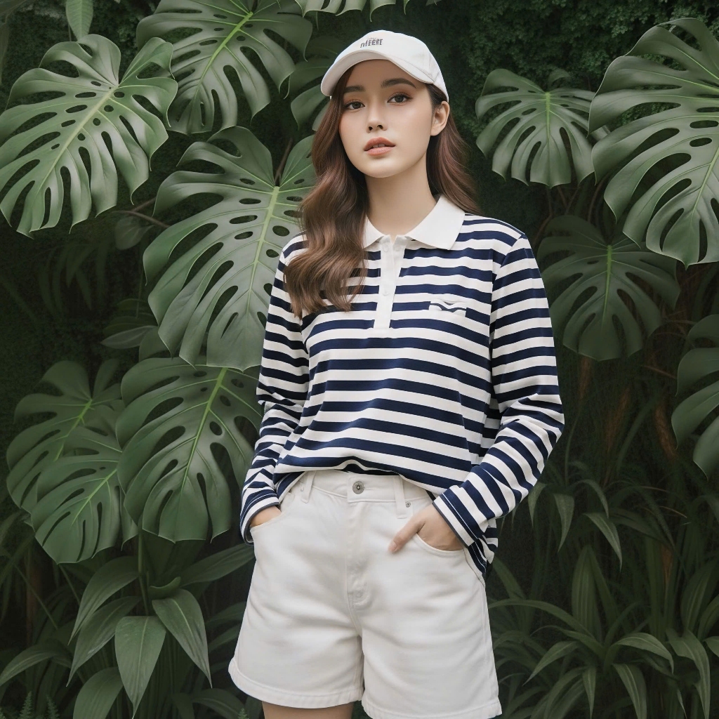 Áo Tay Dài Mirage Sọc Màu Xanh Local Brand Chất Vải Mềm Mịn.