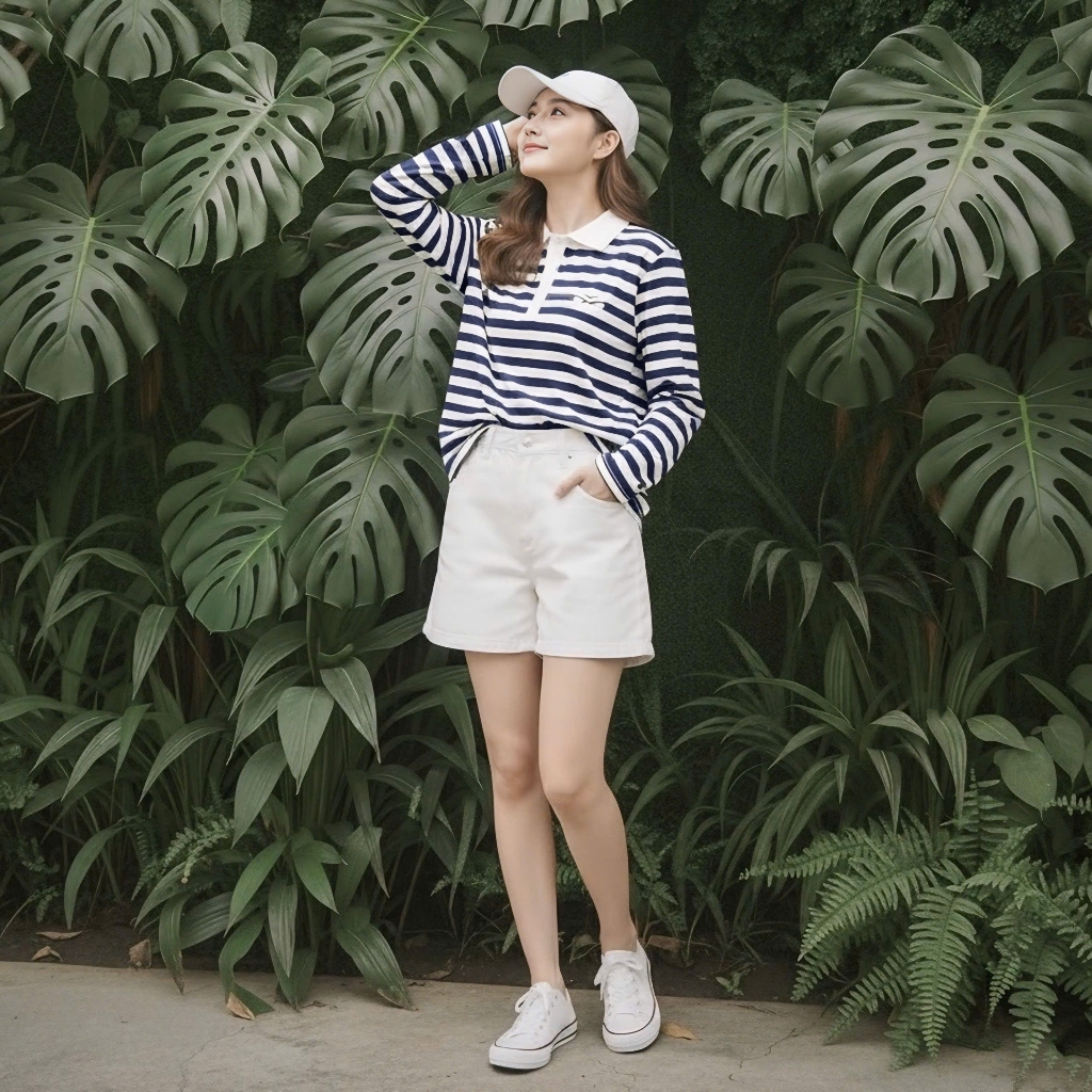 Áo Tay Dài Mirage Sọc Màu Xanh Local Brand Chất Vải Mềm Mịn.