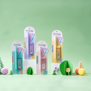 Combo Bút Chì Kim Kèm Hộp Ngòi Chì 0.7mm CLASSMATE Macarons, Nét Bút Mịn, Đầu Bút Thiết Kế Quai Cài Tiện Lợi MP209
