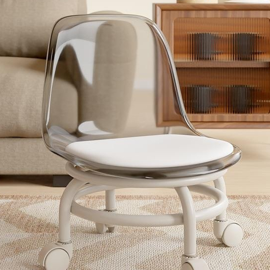 Bộ phụ kiện chân sắt, bánh xe, ốc vít Ghế Lăn Xoay 360 Tựa Lưng Thấp, nhỏ gọn để đóng hàng, làm Nail