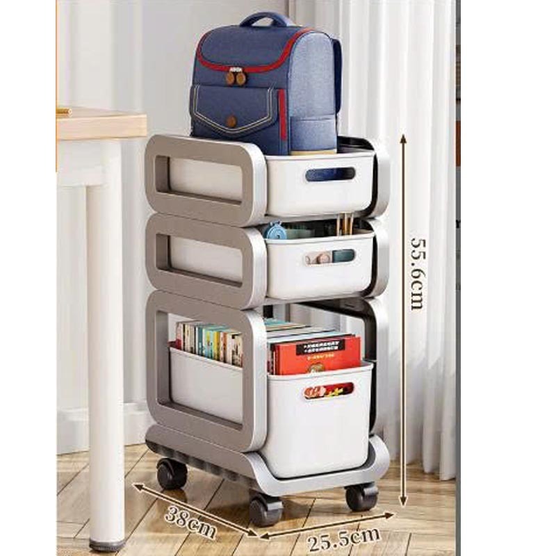 Giá để sách 3 tầng MDM2055, kệ đẩy sách 3 4 5 tầng, kệ để đồ đa năng, kệ đẩy để sách đa năng