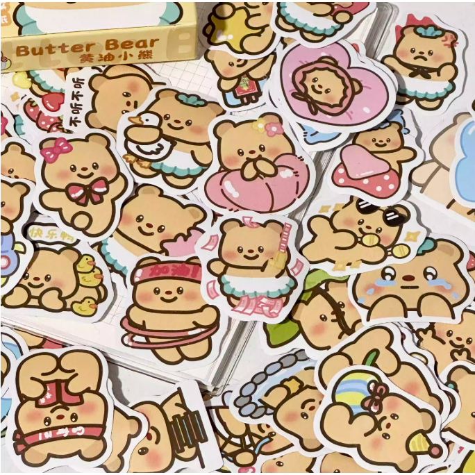 SET STICKER HOẠT HÌNH SIÊU NHÂN ĐIỆN QUANG - BUTTER BEAR - MATCHA ...