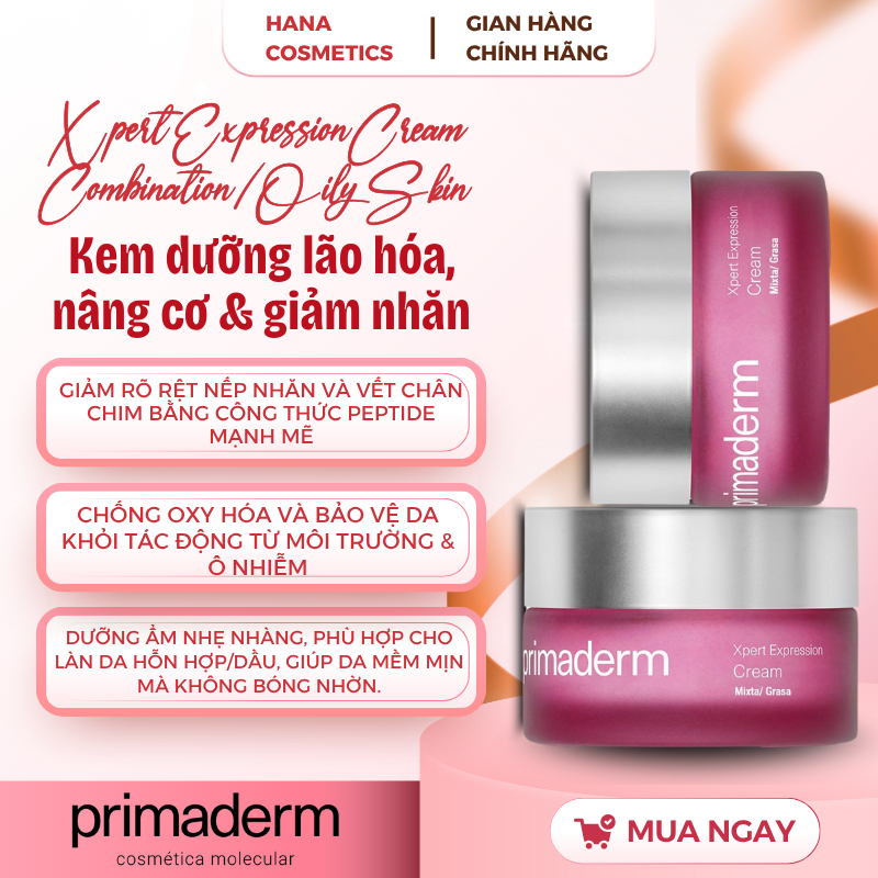 [HÀNG CÔNG TY] Kem dưỡng chống lão hóa, nâng cơ Singuladerm/ Primaderm Xpert Expression Cream Combination/Oily Skin