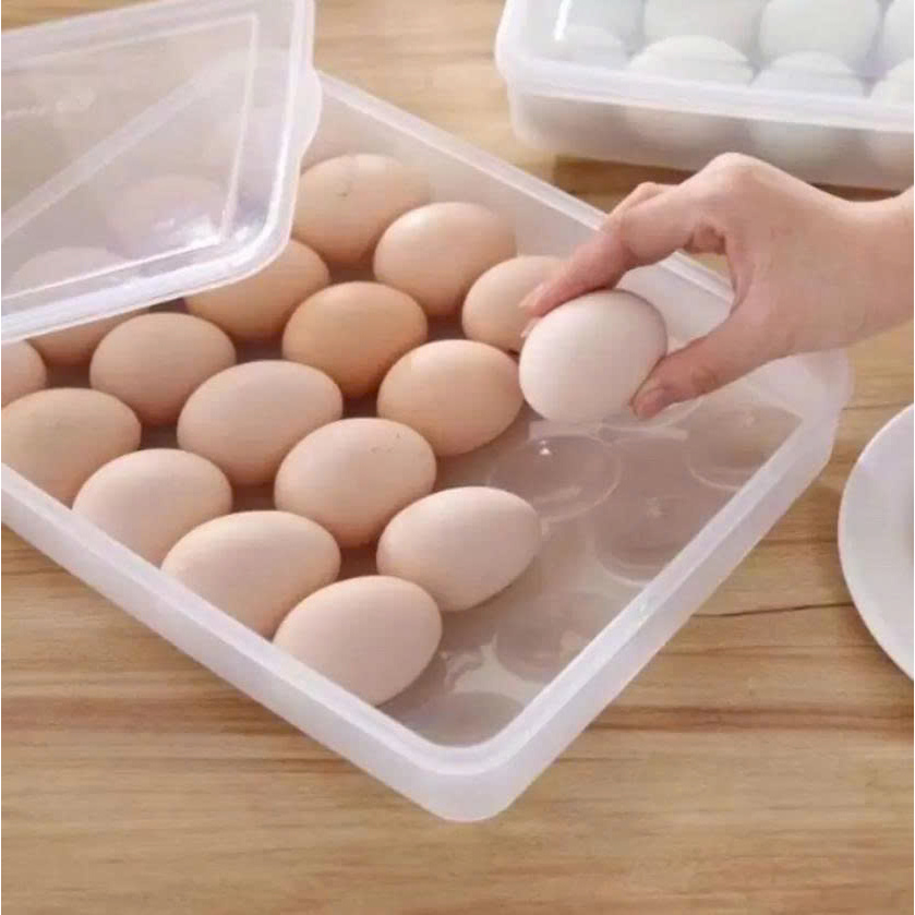 Hộp Đựng Trứng 24 Quả Có Nắp Đậy, Hộp Để Thực Phẩm Trong Tủ Lạnh Có Nắp Đậy Tiện Lợi  139