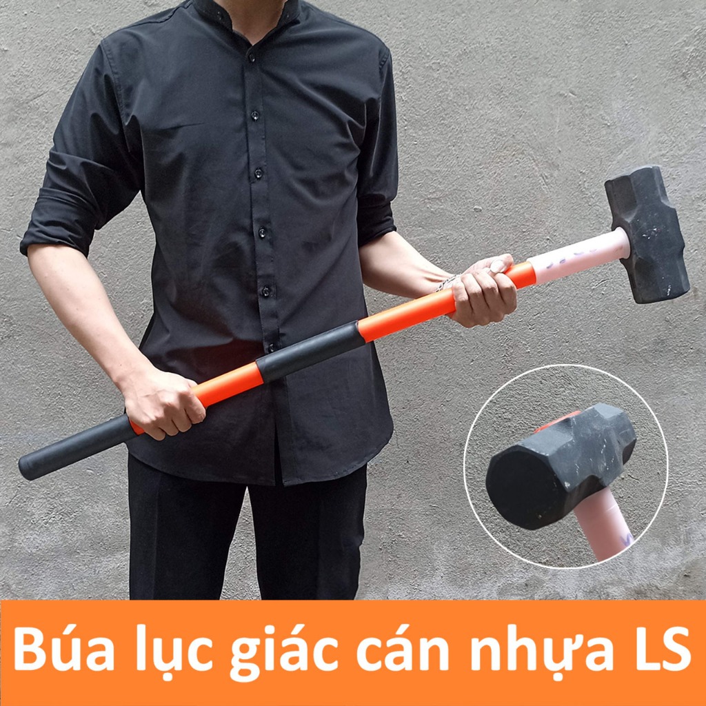 Búa tạ cán nhựa dẻo LS+ 6LB–10LB – Dụng cụ đập phá, thi công, rèn cơ ...