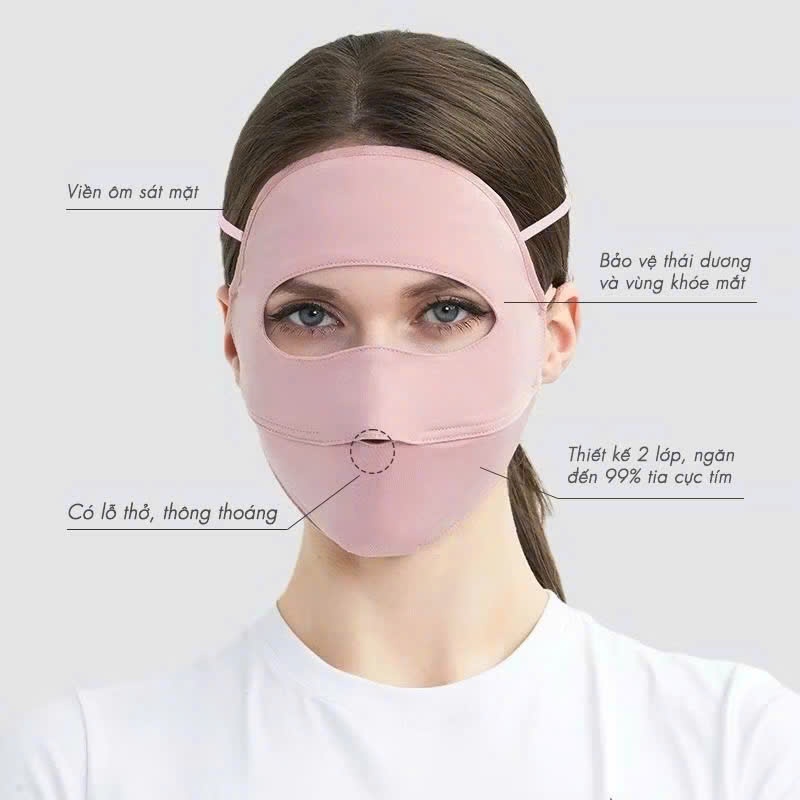 K177_Khẩu trang chống nắng full mặt chống UV (giao ngẫu nhiên) giá tốt