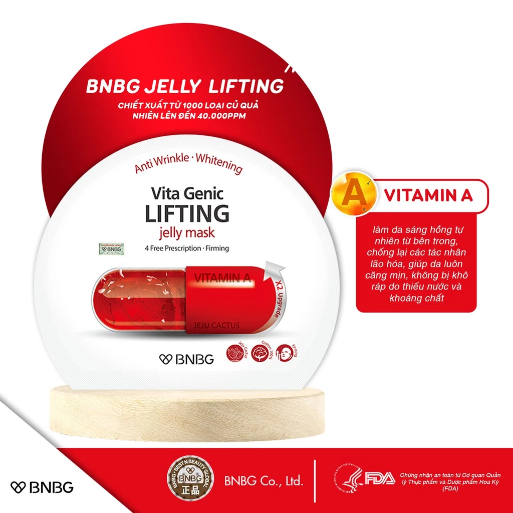 Mặt Nạ BANOBAGI PREMIUM Vita Genic Jelly Mask giúp trắng da, mờ thâm, thu nhỏ lỗ chân lông 30ml