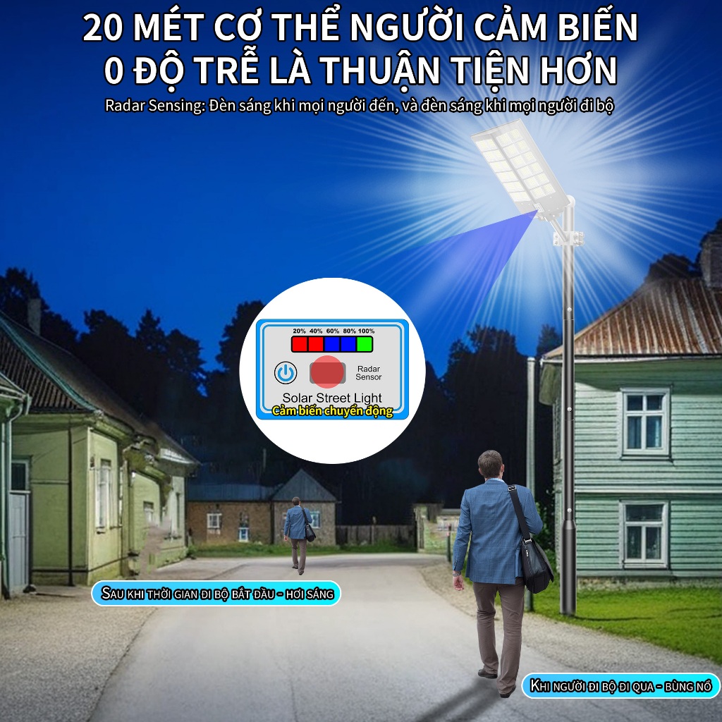 【Siêu lớn siêu sáng】đèn năng lượng mặt trời sân vườn siêu sáng led Đèn năng lượng mặt trời ngoài trời Chống nước IP67