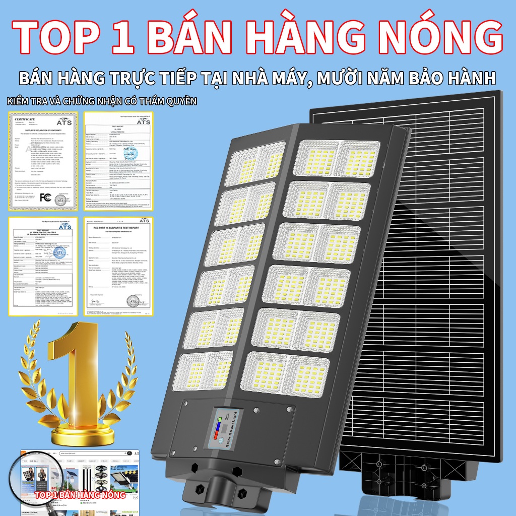 【Siêu lớn siêu sáng】đèn năng lượng mặt trời sân vườn siêu sáng led Đèn năng lượng mặt trời ngoài trời Chống nước IP67
