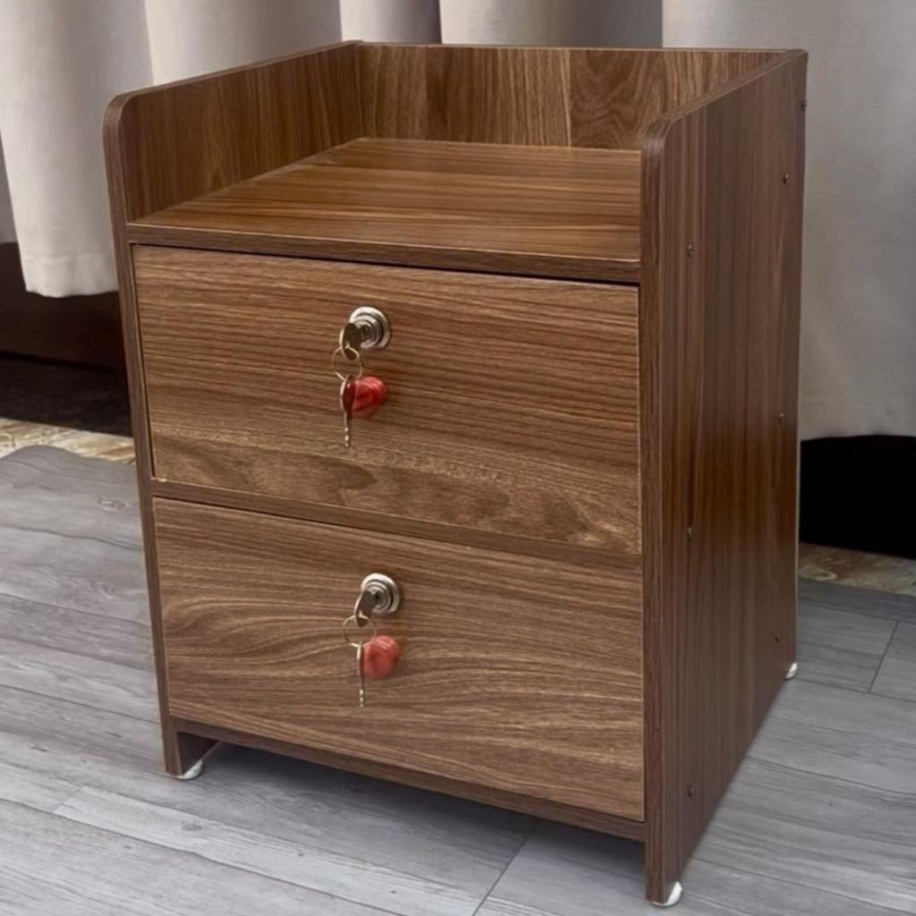 Tủ Đầu Giường Vân Gỗ Thiết Kế 2 Ngăn Kéo Gỗ MDF Nhập Khẩu Chống Trầy Xước , Cong Vênh, Chống Ẩm Công Nghệ Cao