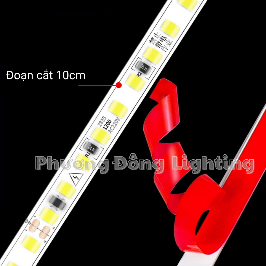 LED Dây Dán 2825  TRẮNG, VÀNG, TRUNG TÍNH Chống Nước – Điện 220V Siêu Sáng Trang trí Nhà Cửa Biển Hiệu...