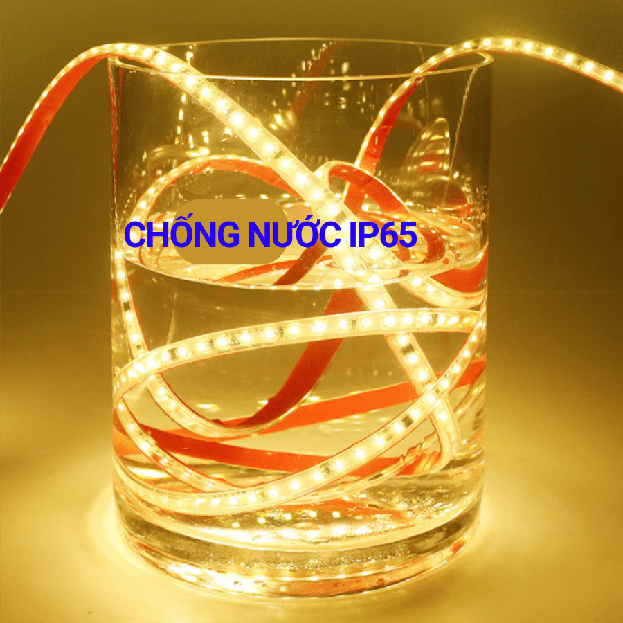 Cuộn 100m LED Dây Dán 2835 Có keo Trang trí tủ kệ, hắc trần, quấn cây siêu sáng Chống nước Điện 220v Tặng Nguồn