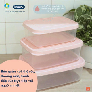 Hộp thực phẩm chữ nhật Hokkaido Inochi - kháng khuẩn ion bạc, chịu nhiệt cao, bảo quản thực phẩm tươi ngon