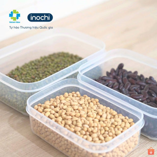 Hộp thực phẩm chữ nhật Hokkaido Inochi - kháng khuẩn ion bạc, chịu nhiệt cao, bảo quản thực phẩm tươi ngon