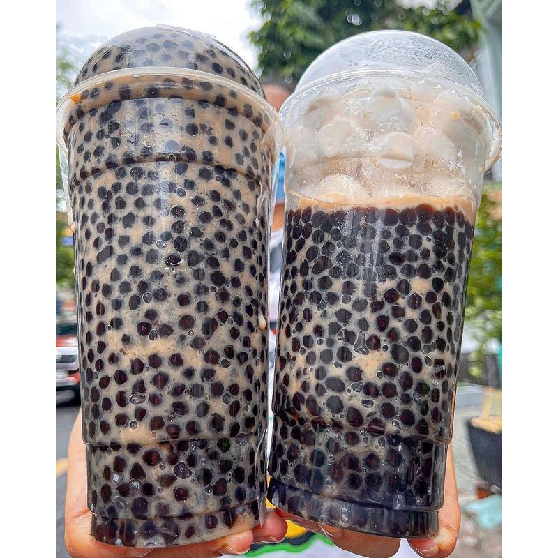 Trân Châu Đường Đen Mini Thượng Hạng LONG PHÚ gói 1kg - Topping Nguyên Liệu Trà Sữa, Chè