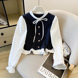 Áo thu đông phối 2 màu chất liệu mềm mại, dễ phối đồ K3