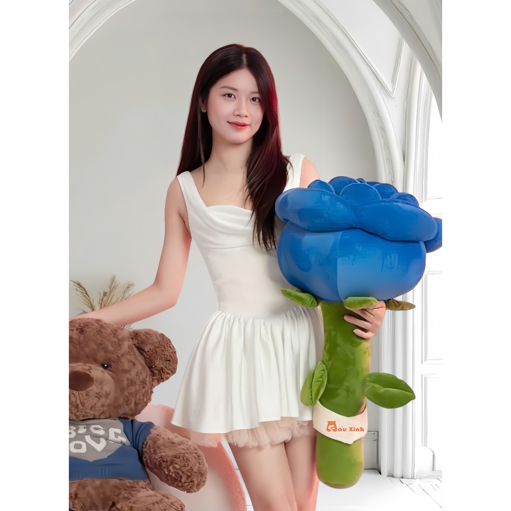 Gấu Bông Hoa Hồng Đỏ - Quà Tặng Lãng Mạn Cho Bạn Gái Dịp Sinh Nhật Valentine Giáng Sinh G175