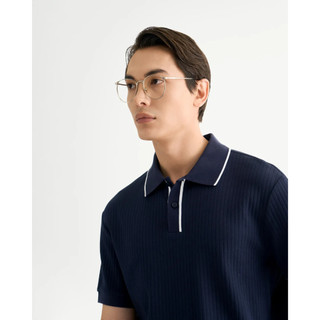 Áo Polo Nam Tay Bo Cổ Gài Nút Sọc Gân Phối Viền Form Fitted - ROUTINE 10F25POL016
