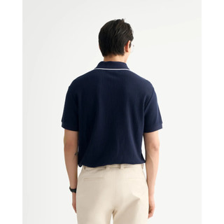 Áo Polo Nam Tay Bo Cổ Gài Nút Sọc Gân Phối Viền Form Fitted - ROUTINE 10F25POL016