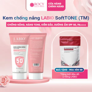 Kem chống nắng phổ rộng LABIO SoftTONE (TM) dưỡng ẩm, nâng tông da, giúp kiềm dầu SPF 50 PA ++++ 50ml