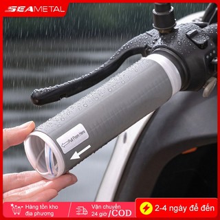 SEAMETAL Tự Thu Nhỏ Tay Lái Xe Máy Bao Silicon Chống Trơn Trượt Chống Rung Tay Cầm Bao Tay