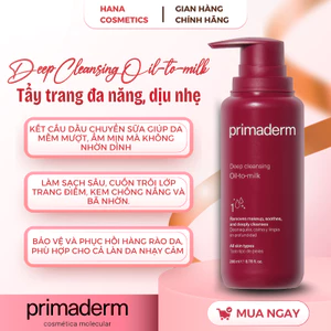 Dầu tẩy trang Singuladerm / Primaderm Deep Cleasing Oil-to-milk đa năng, dịu nhẹ