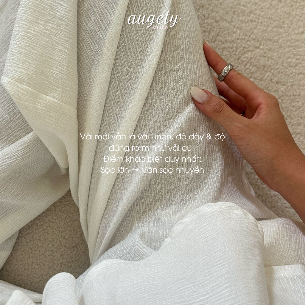 Quần Dài Linen Cạp Trễ Ống Suông Rộng Có Thắt Lưng Augety Studio JAZZIE PANTS