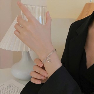 [🔥XƯỞNG SALE 6K 🔥] Lắc Tay Mạ Bạc Họa Tiết Hoa Hồng Siêu Xinh Cho Nữ B150
