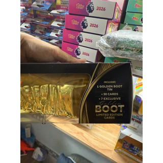 [ Golden Boot Tin ] Hộp Thẻ Cầu Thủ Chiếc Giày Vàng Topps 2026 Premier League Golden Boot Tin 2026 25/26 ( Hộp 57 Thẻ )