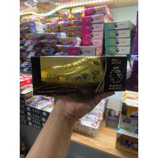 [ Golden Boot Tin ] Hộp Thẻ Cầu Thủ Chiếc Giày Vàng Topps 2026 Premier League Golden Boot Tin 2026 25/26 ( Hộp 57 Thẻ )