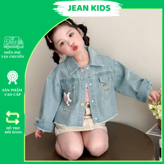Áo Khoác Jean Hai Gam Màu Xinh Xắn Dễ Thương Cho Bé Gái