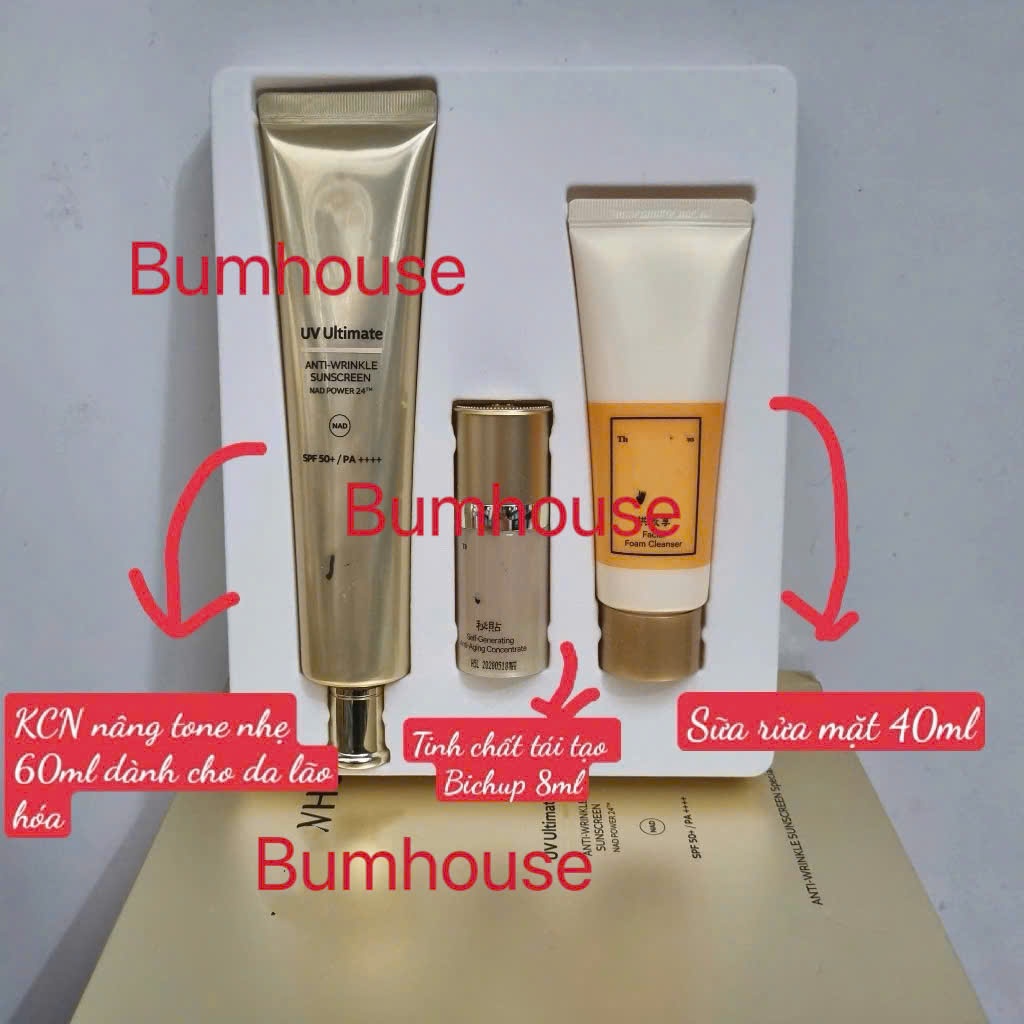 Set 3 Món Kem Chống Nắng Giảm Nếp Nhăn Whoo Gongjinhyang Anti - Wrinkle Sunscreen Special Set