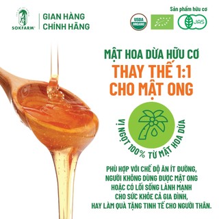 Mật Hoa Dừa Cô Đặc Hữu Cơ Sokfarm - 65g - GI Thấp, Không Thêm Đường, Thuần Chay