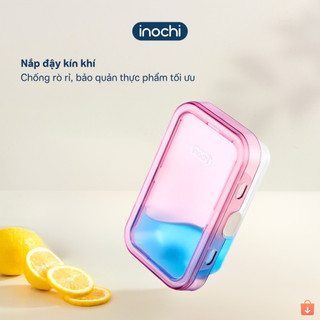 Bộ 2 hộp thực phẩm nút nhấn Hokkaido Inochi - nhựa PP an toàn, kháng khuẩn, nắp kín chống tràn, chịu nhiệt tốt