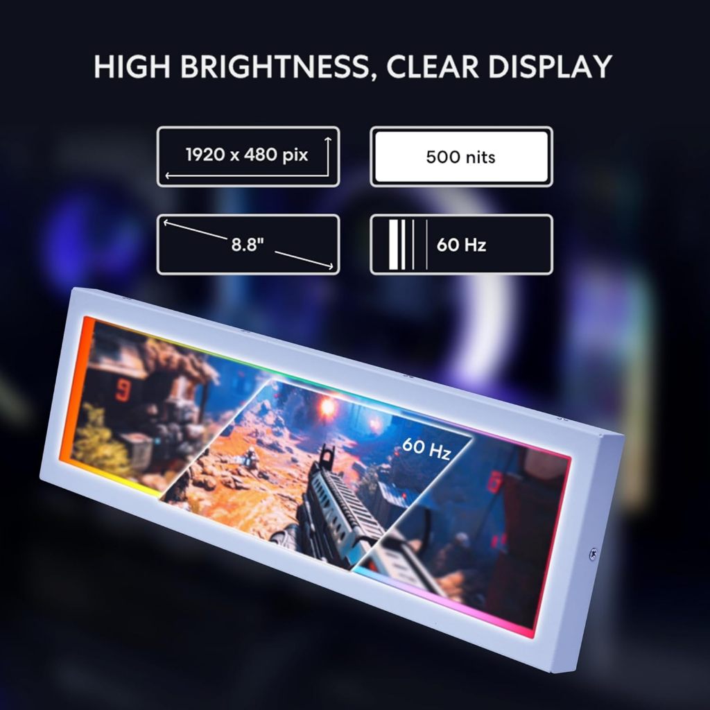 Màn hình LCD IPS Lian Li 8.8″ Universal Screen (US88v1) - Khung LED ...
