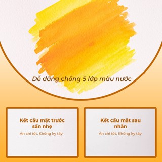 Sổ Sketchbook 230GSM Global Art Không Kỵ Tẩy, Sổ Vẽ Màu Nước Loang Màu Đẹp